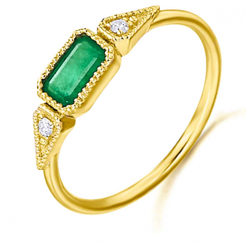 Bague Emeraude et Diamants