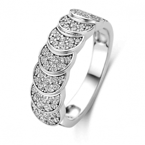 Bague en argent et oxydes de zirconium multicolore - Naiomy Silver
