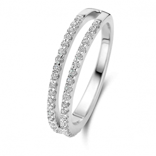 Bague en argent et oxydes de zirconium - Naiomy Silver