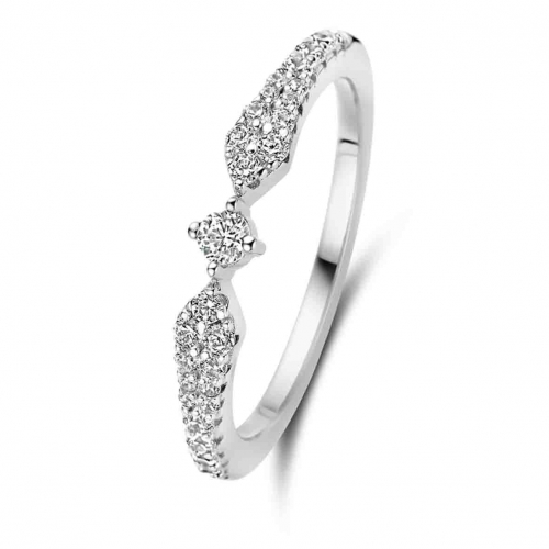 Bague en argent sertie de zirconium Naiomy Silver
