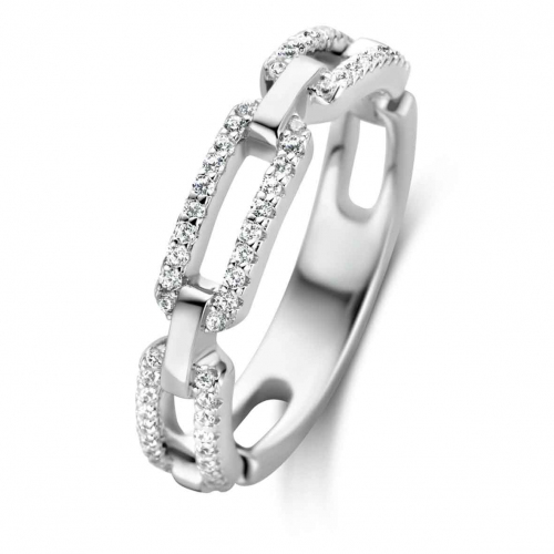 Bague en argent sertie de zirconium Naiomy Silver