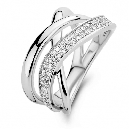 Bague en argent sertie de zirconium Naiomy Silver