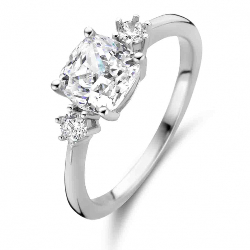 Bague en argent sertie de zirconium Naiomy Silver