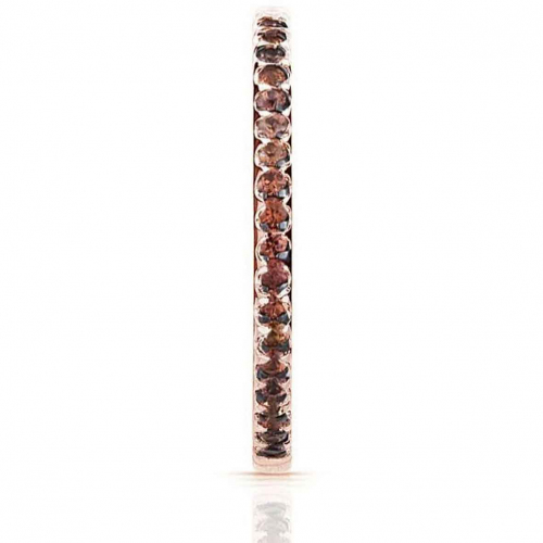 Bague Ischia Basics, saphir orange sur or rose