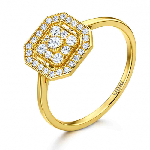 Bague Octo en or et diamants