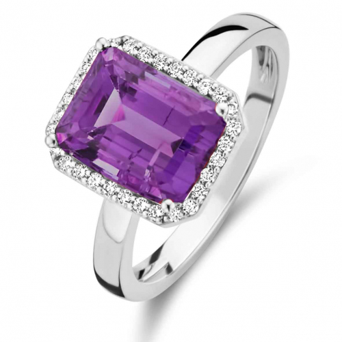 Bague One More Am�thyste et diamants sur or blanc
