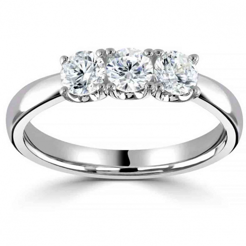 Bague or et diamant trilogie