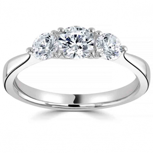 Bague or et diamant trilogie