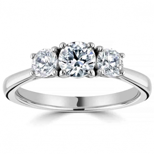 Bague or et diamant trilogie