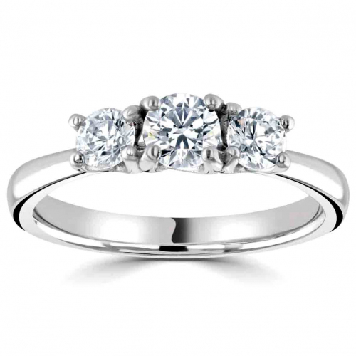 Bague or et diamant trilogie
