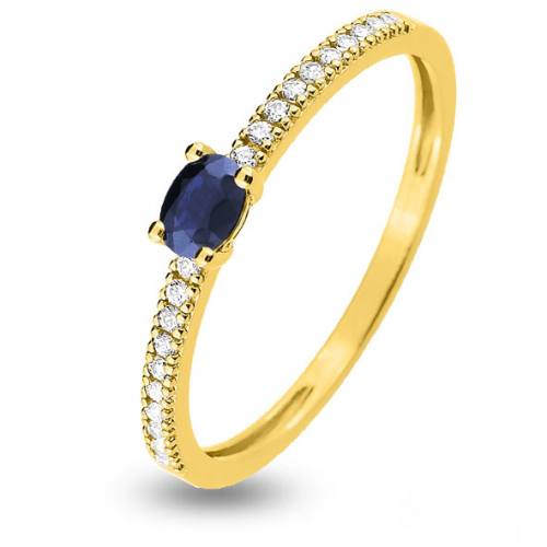 Bague oxyde et Saphir