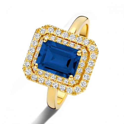 Bague Lolite et diamants