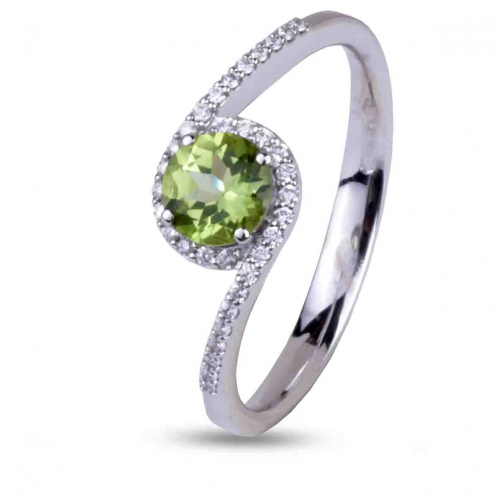 Bague Péridot et Diamants