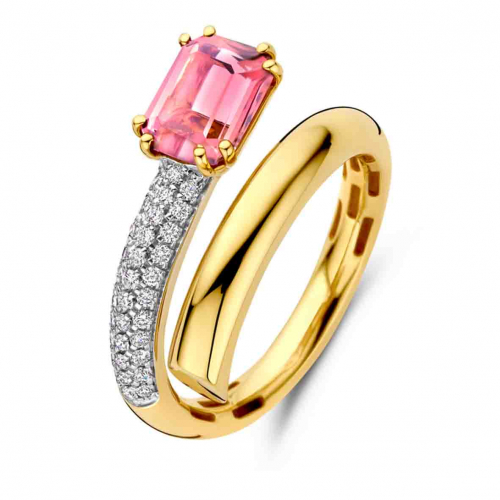  Bague Tourmaline Rose et diamants