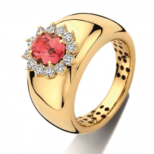 Bague Tourmaline rose et diamants