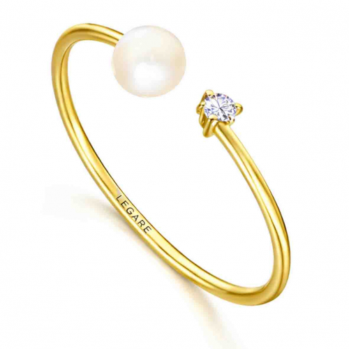 Bague Puret� en or, diamant et perle