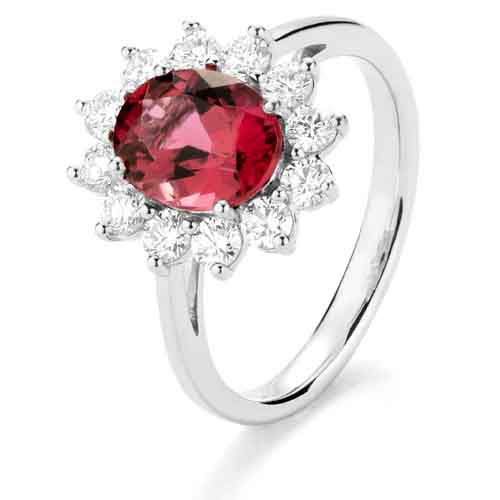 Bague Rubelite et Diamants