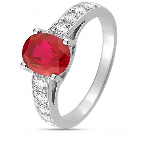 Bague Rubis et diamants