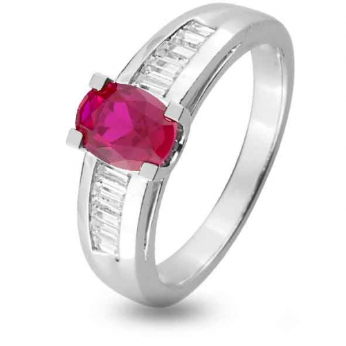 Bague Rubis et diamants