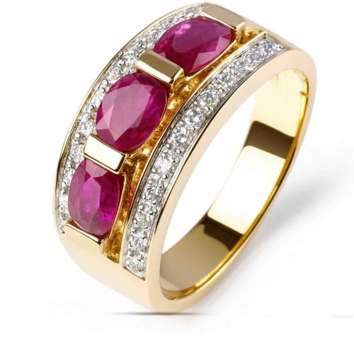 bague rubis et diamants