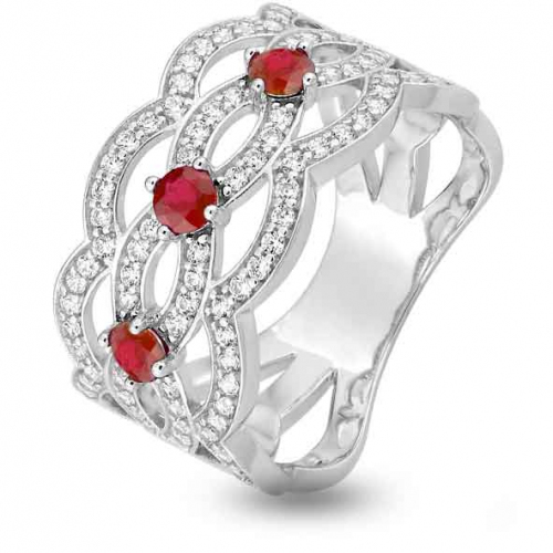 Bague Rubis et Diamants