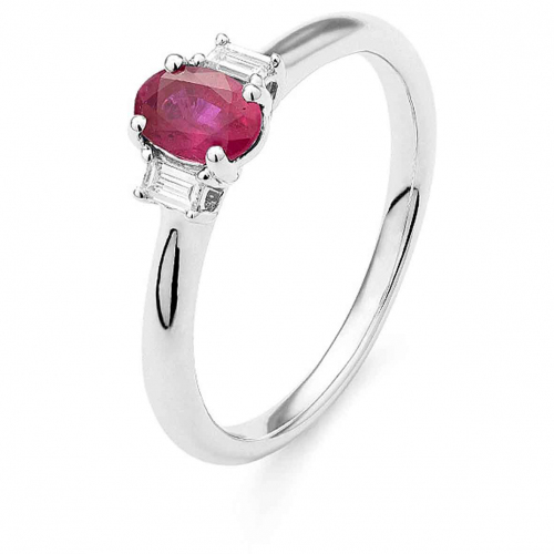 Bague Rubis et diamants