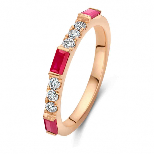 Bague Rubis et Diamants
