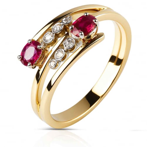 bague rubis et diamants