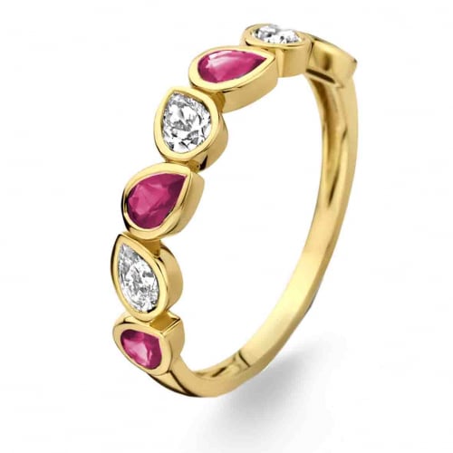 Bague Rubis et diamants