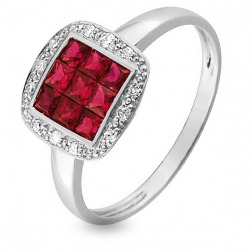 Bague Rubis et Diamants