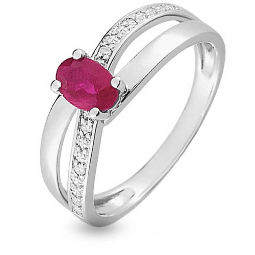 Bague Rubis et Diamants
