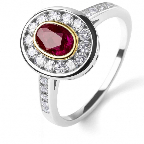 Bague rubis et Diamants