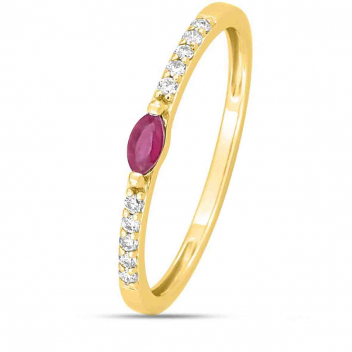 Bague Rubis et diamants