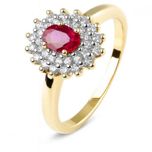 Bague rubis et Diamants