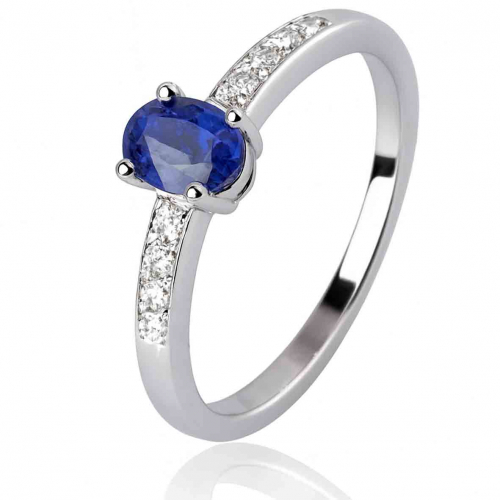 Bague saphir et diamants