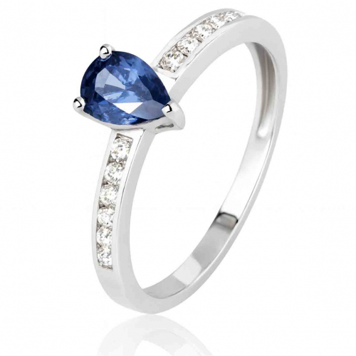 Bague saphir et diamants