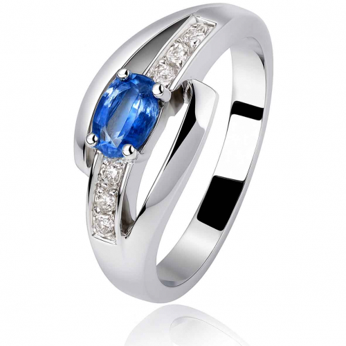 Bague saphir et diamants