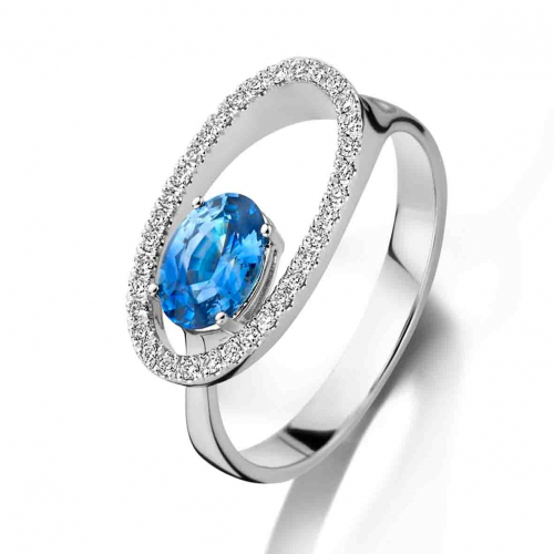 Bague Saphir et diamants
