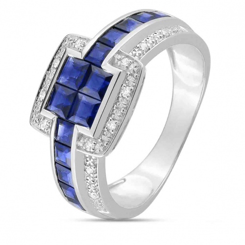 Bague Saphir et Diamants