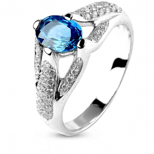 Bague saphir et diamants