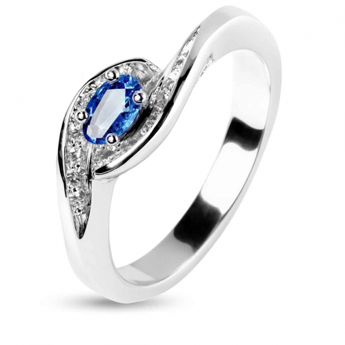 Bague saphir et diamants