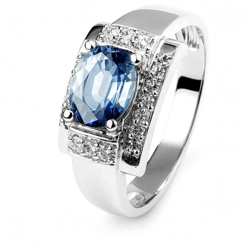 Bague saphir et diamants