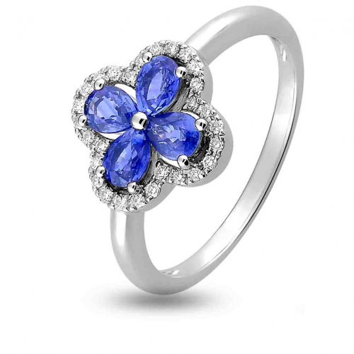 Bague Saphir et Diamants