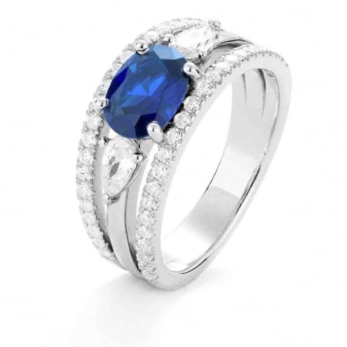 Bague Saphir et Diamants