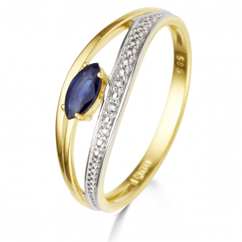 Bague Saphir et Diamants