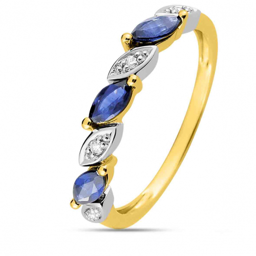 Bague Saphir et Diamants