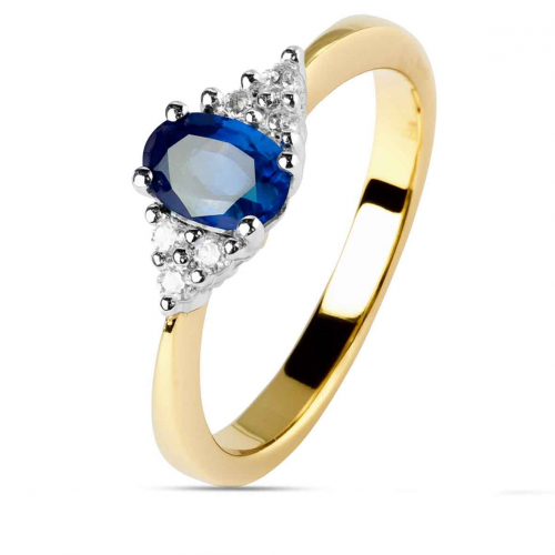 Bague saphir et diamants