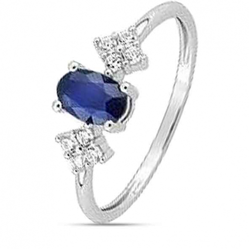 Bague Saphir et Zirconium