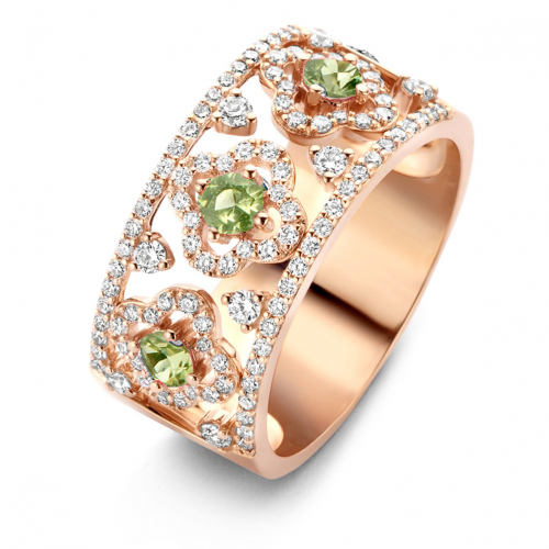 Bague saphir vert et diamants - One More