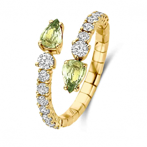 Bague saphirs et diamants